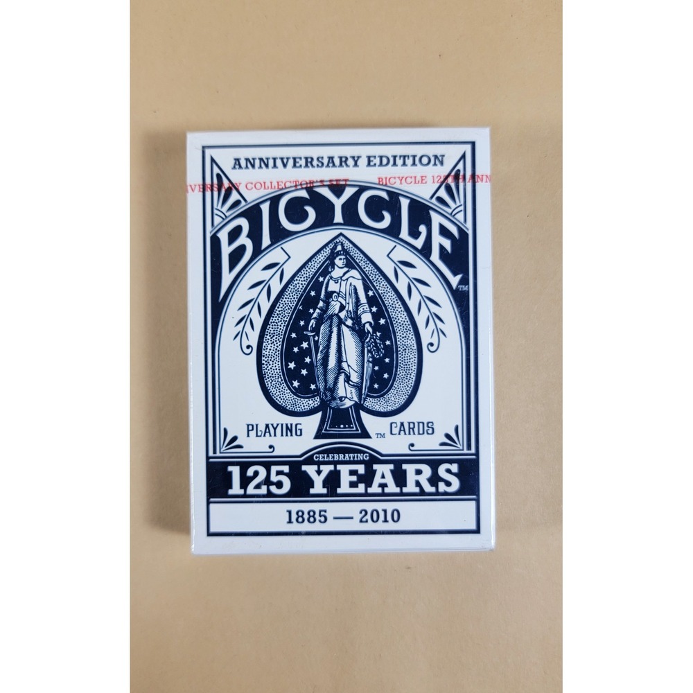 Bicycle 125th Anniversary Ed. Playing Cards Navy Blue Collector Set 1885-2010